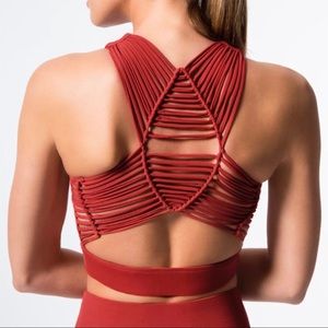 Carbon38 Seminyak Sports Bra in Red Dahlia